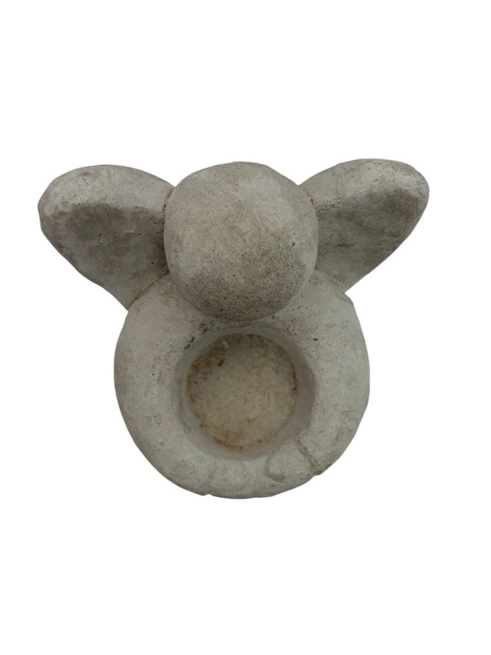 Vintage Concrete Angel Tealight Holder Made in Philippines Rustic Cement Cherub - Picture 6 of 10